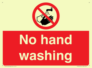 No hand washing